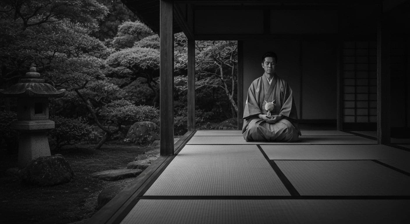 Professional practicing mindshower technique at desk for quick mental reset