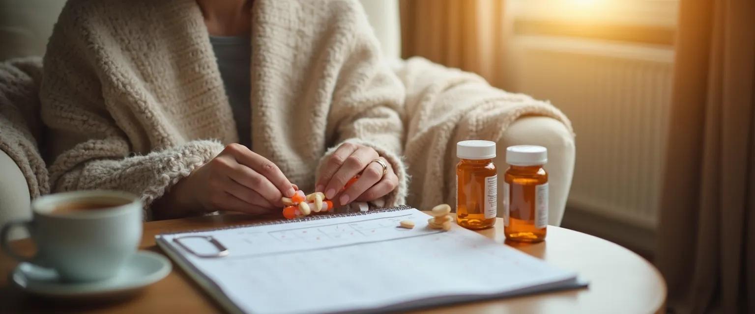 Person managing healthcare tasks to overcome procrastination during health challenges