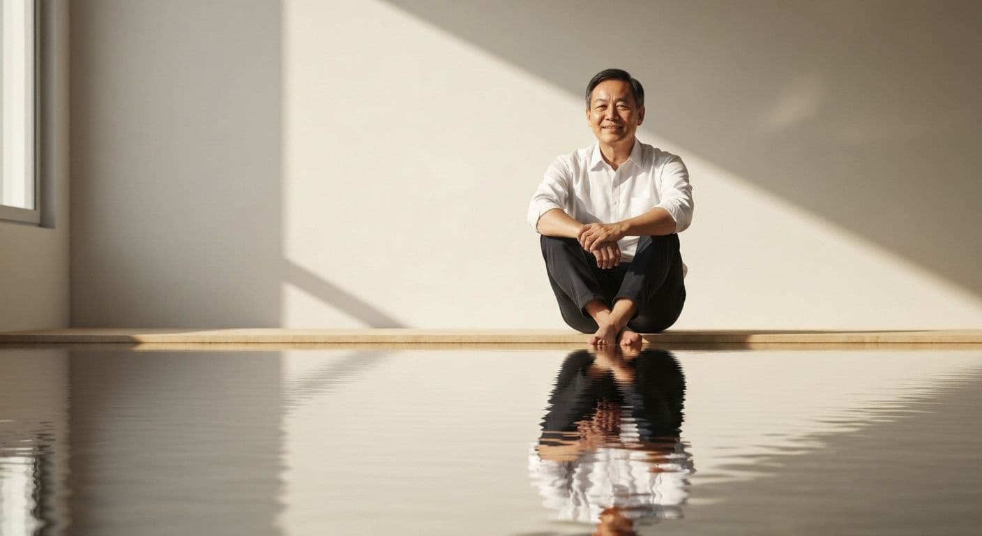 Person practicing self awareness by reflecting on their emotions and thoughts in a peaceful setting