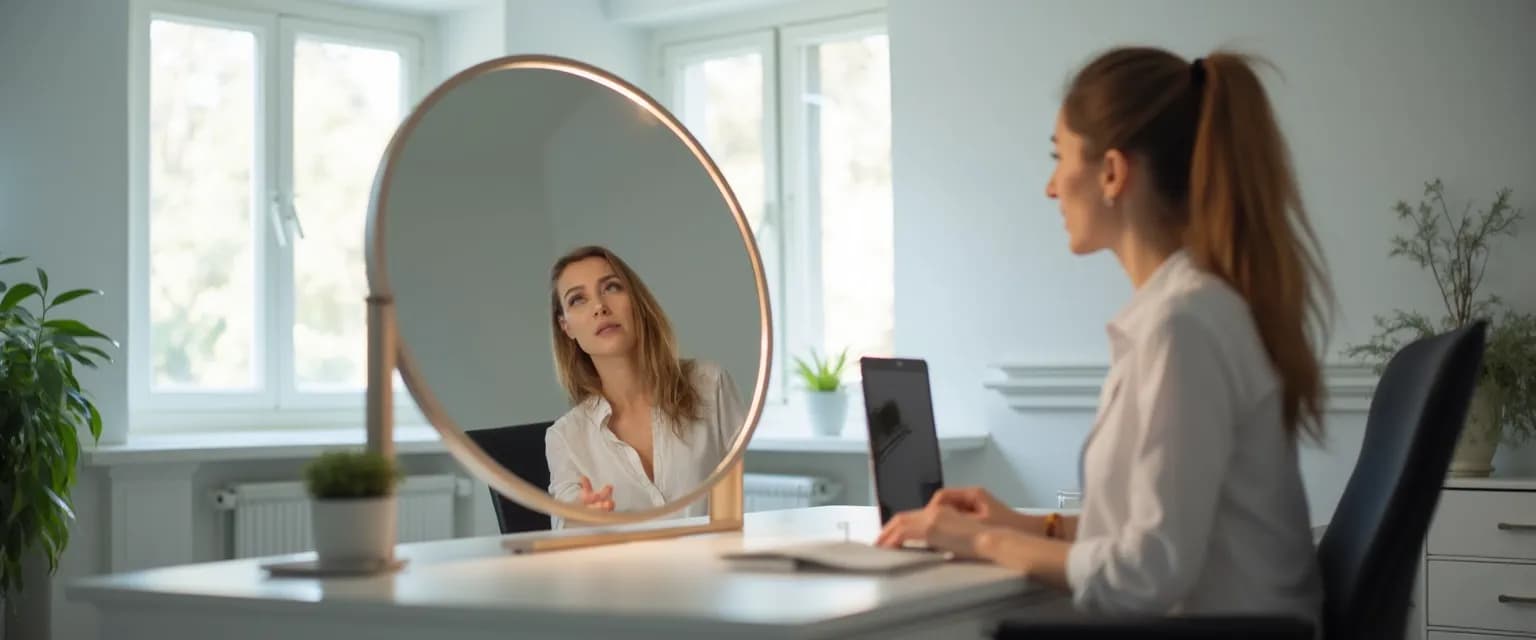 Professional fulfilling the need of self-awareness through daily mirror moment practices at work
