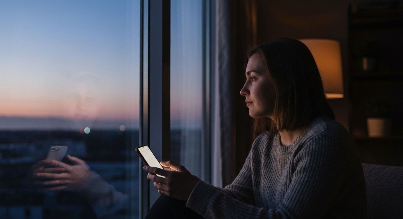 Couple contemplating long distance relationship breakup and get back together decision with thoughtful expressions