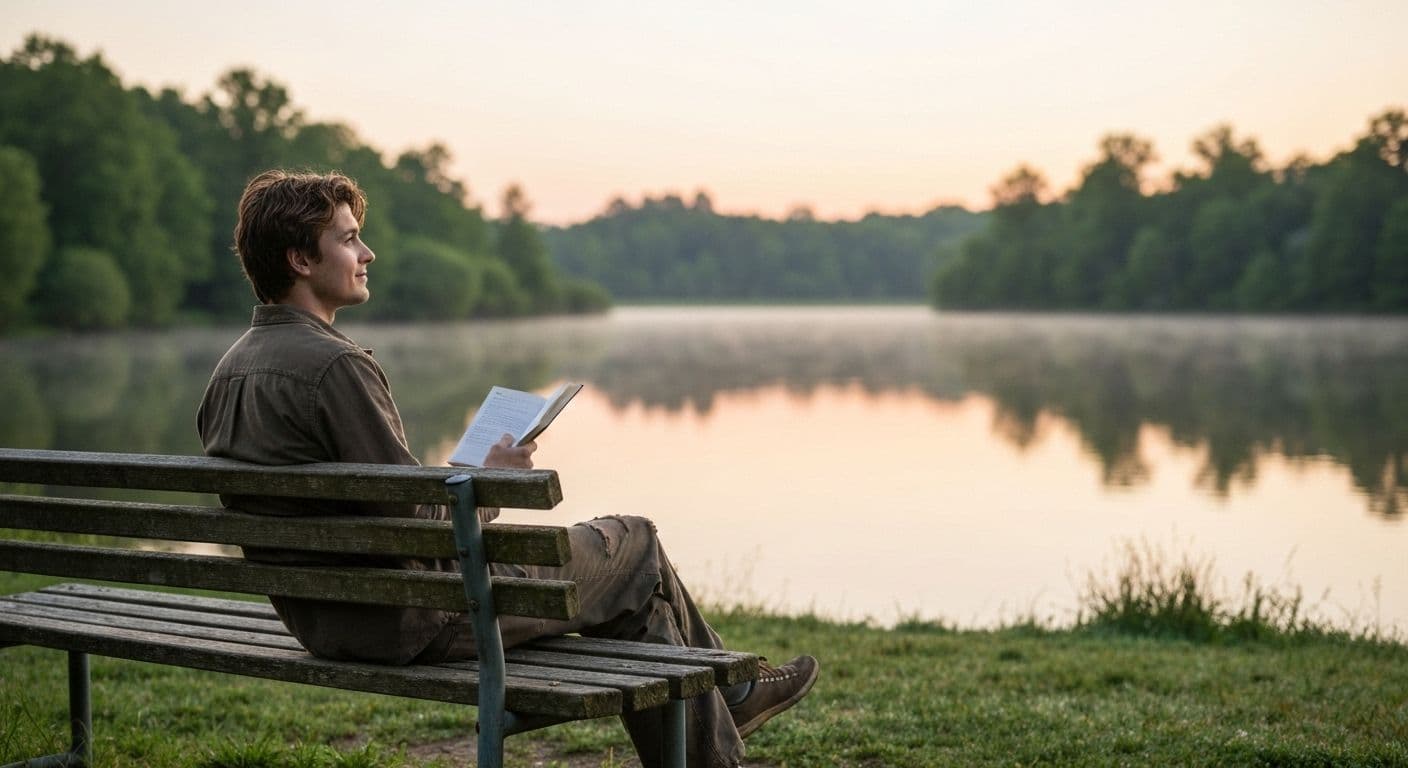 Person finding peace alone with the best advice for someone going through a breakup