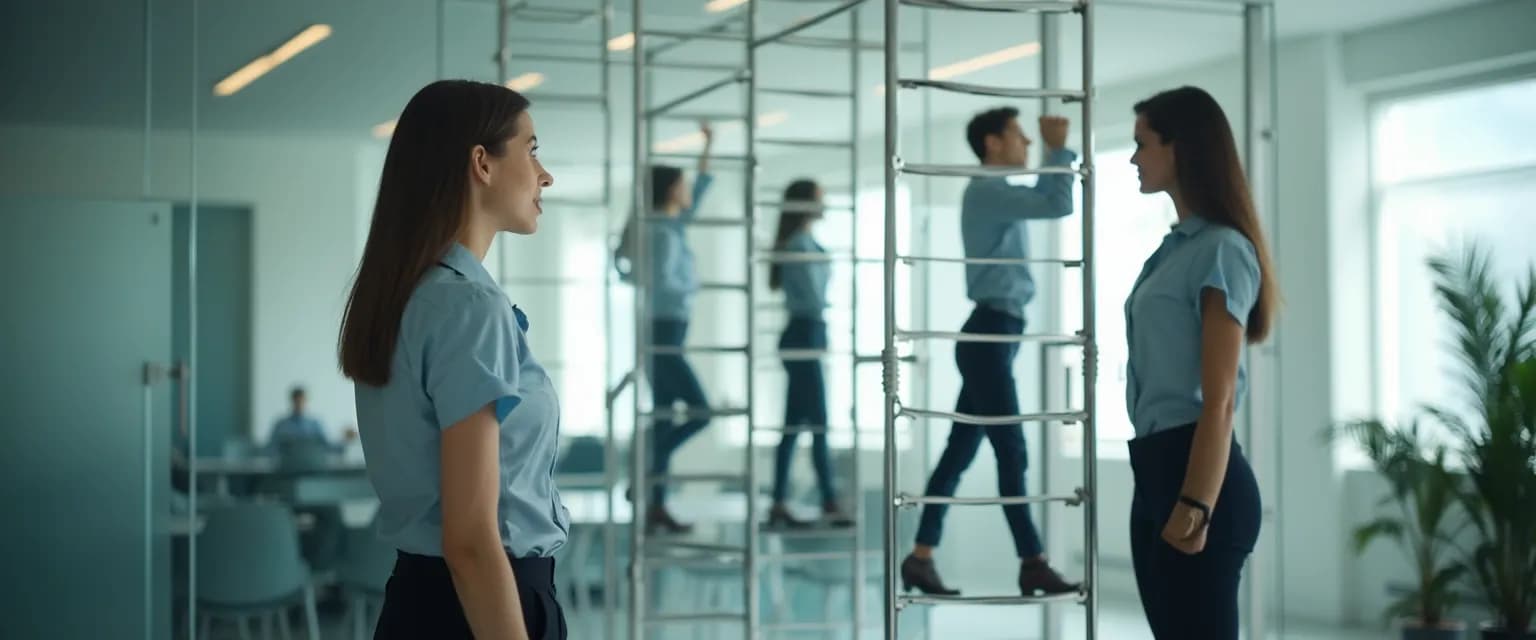 Professional developing social self-awareness skills for career growth in a workplace setting