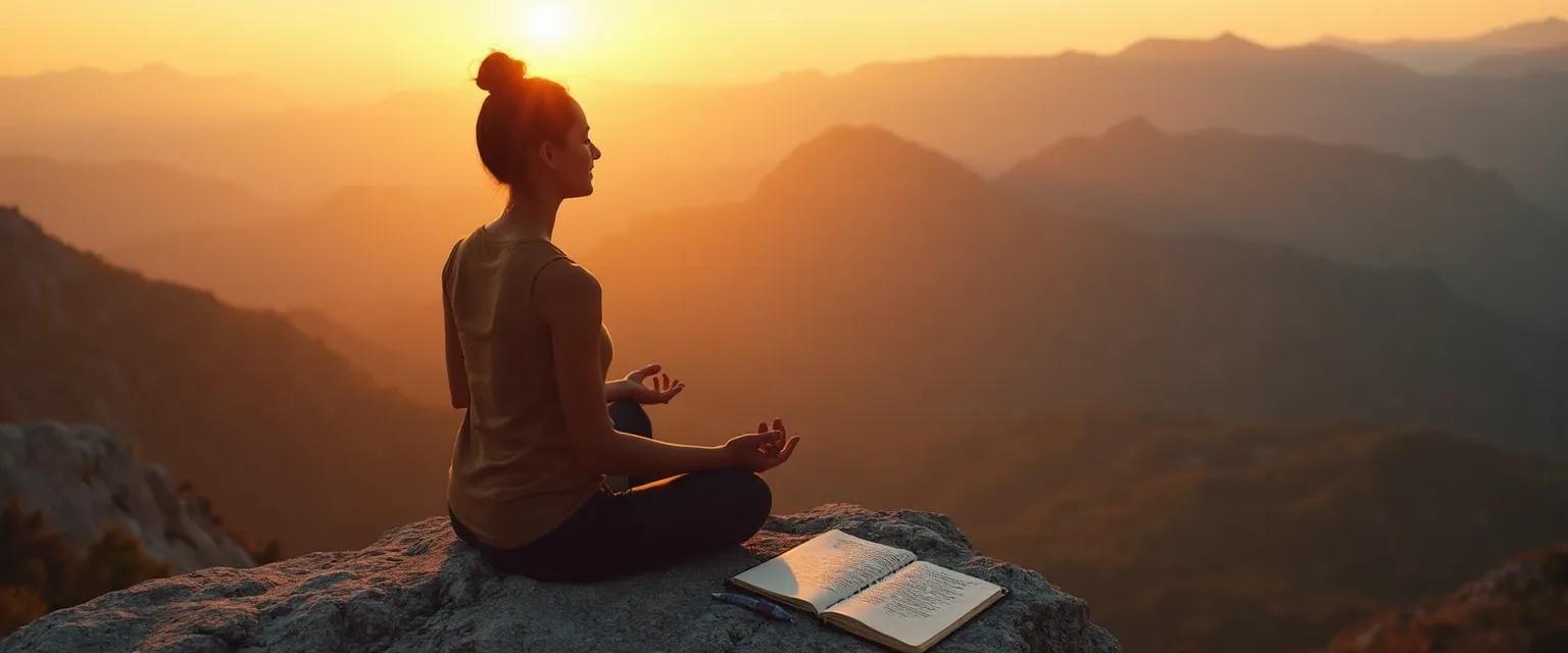 Person practicing gratitude exercises to develop the undefeated mind