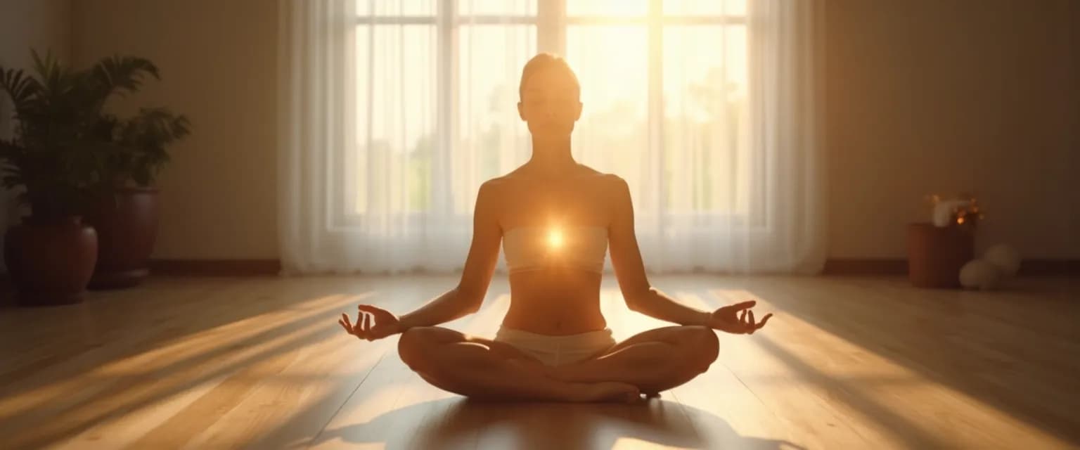 Person practicing embodied self-awareness through a 5-minute body scan technique