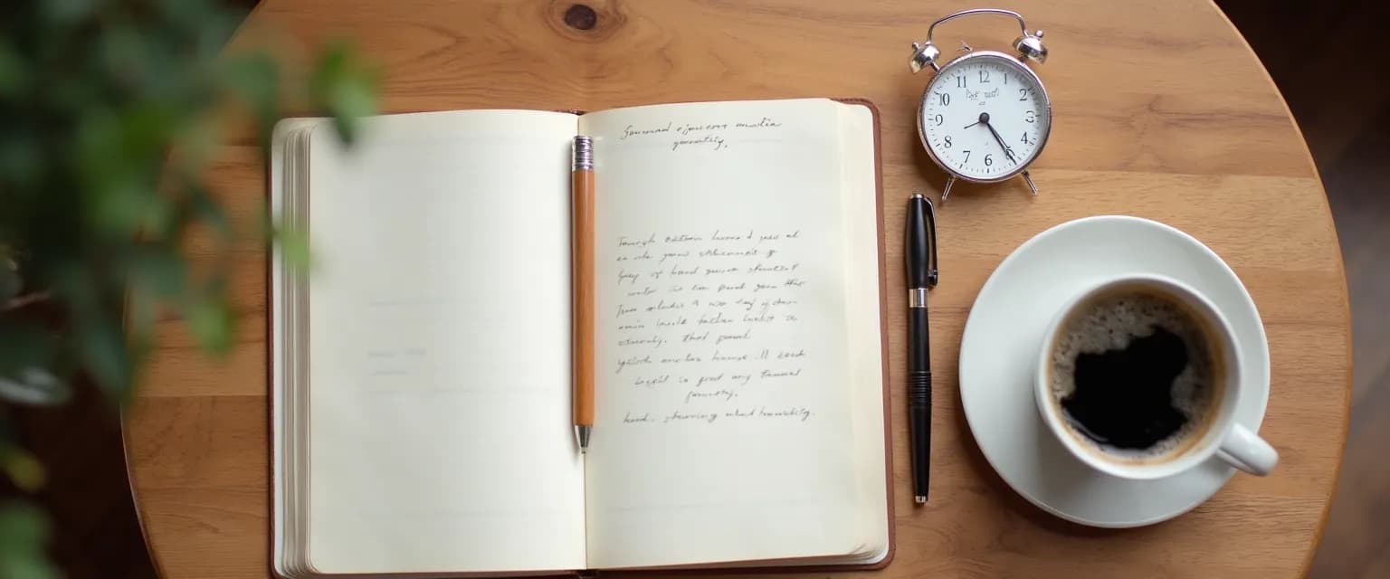 Person developing self-awareness as a life skill through quick journaling on smartphone