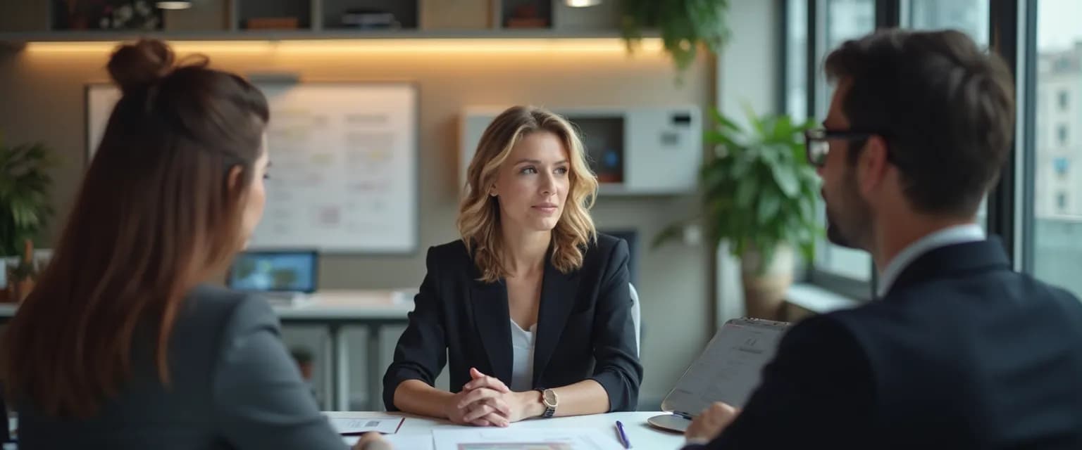 Sales professional using EQ skills during a high-pressure client conversation