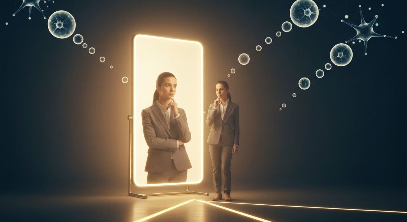 Person reflecting on choices demonstrating self awareness intelligence for better decision-making