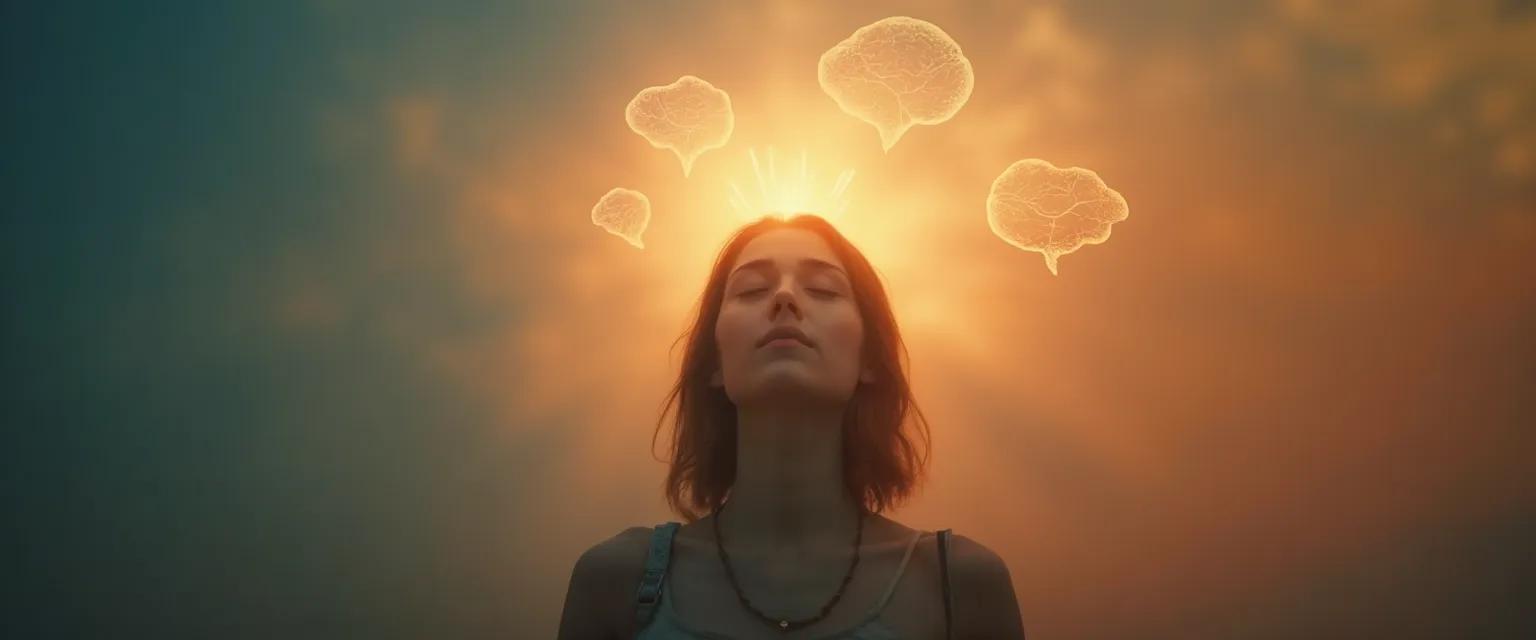 Person gaining self-awareness through active listening during a meaningful conversation