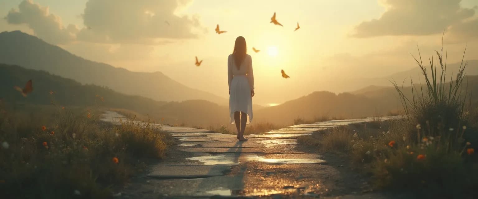 Person reconnecting with themselves after losing self-awareness during major life changes