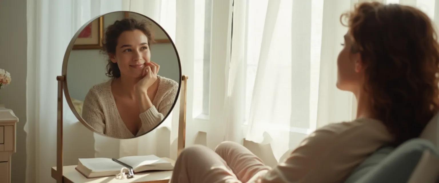 Person practicing 5-minute daily reflection for improved self identity and self awareness