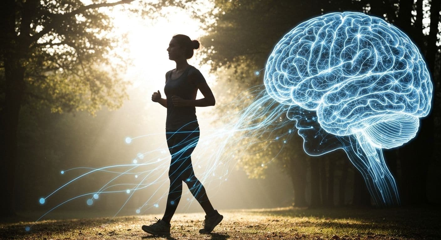 Person walking outdoors demonstrating how the self-healing mind works better during physical movement