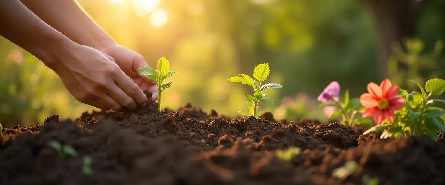Person planting seeds in garden while moving on from heartbreak