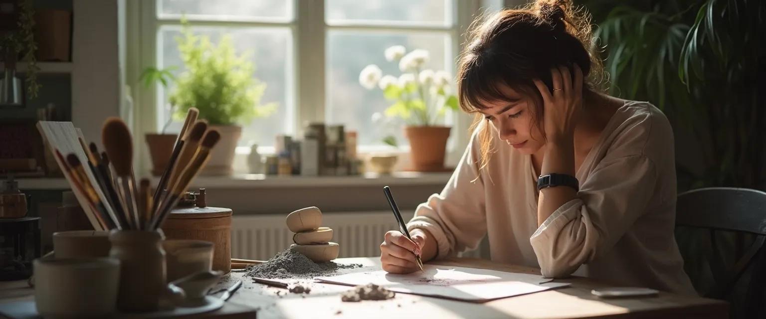 Creative expressions showing what is grief through various art forms