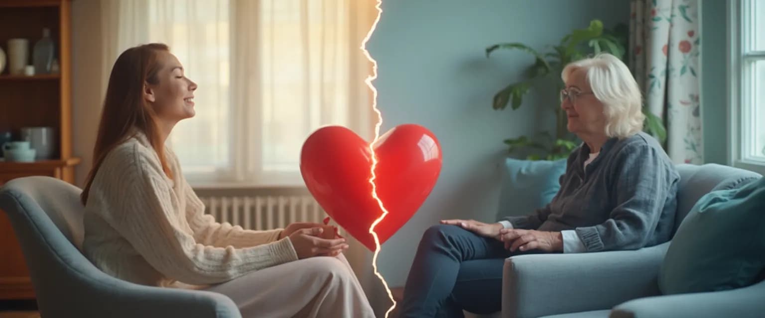 Woman experiencing emotional relief during breakup therapy session