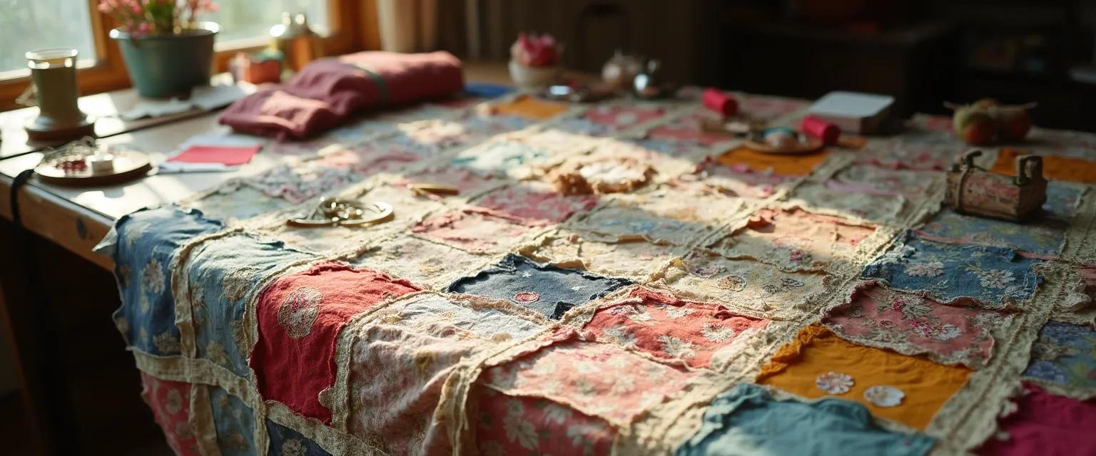 Memory quilt made from loved one's clothing as a gift for someone who lost a loved one
