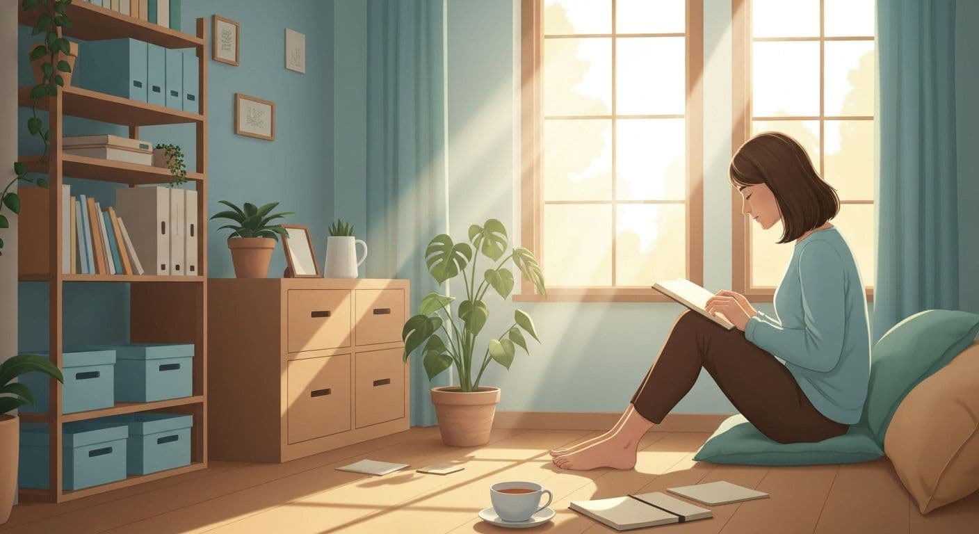 Person practicing greatmind mental check-in technique for emotional wellness and mental clarity