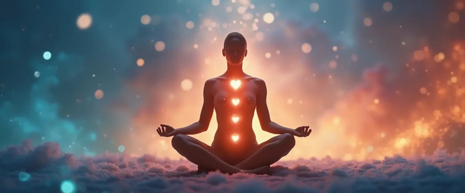 Woman practicing physical self-awareness through mindful body scanning technique