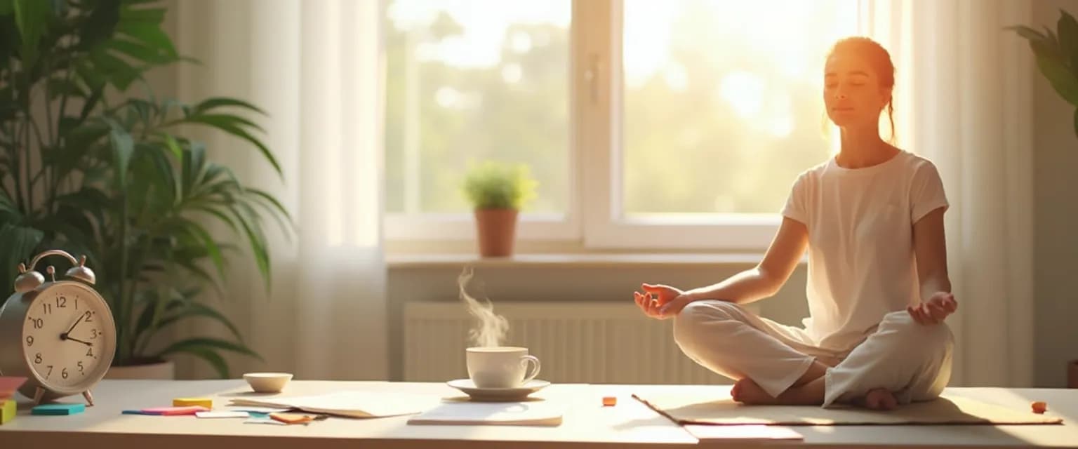 Person practicing 5-minute mindfulness techniques for ADHD focus management