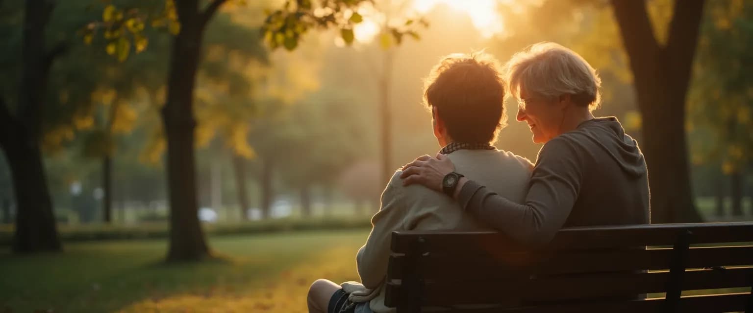 Supportive friend offering comfort to someone who lost a loved one through meaningful actions