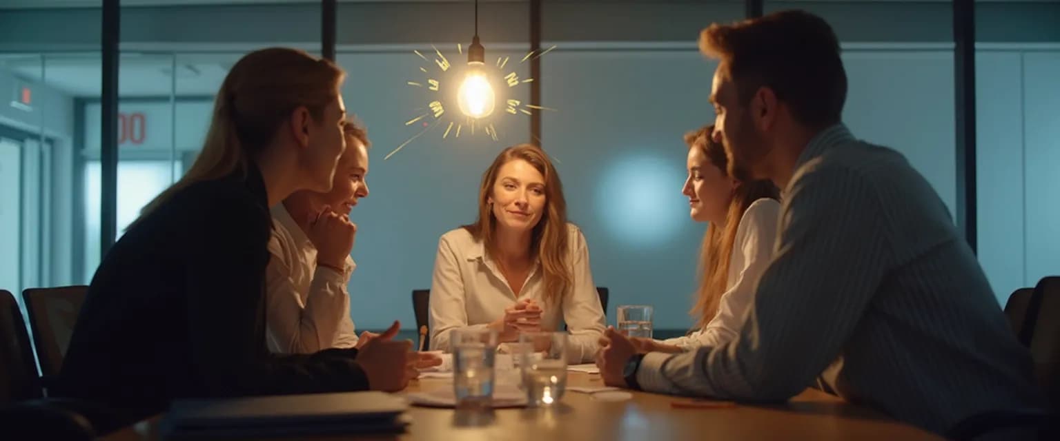 Professional demonstrating examples of self-awareness in the workplace during a team meeting