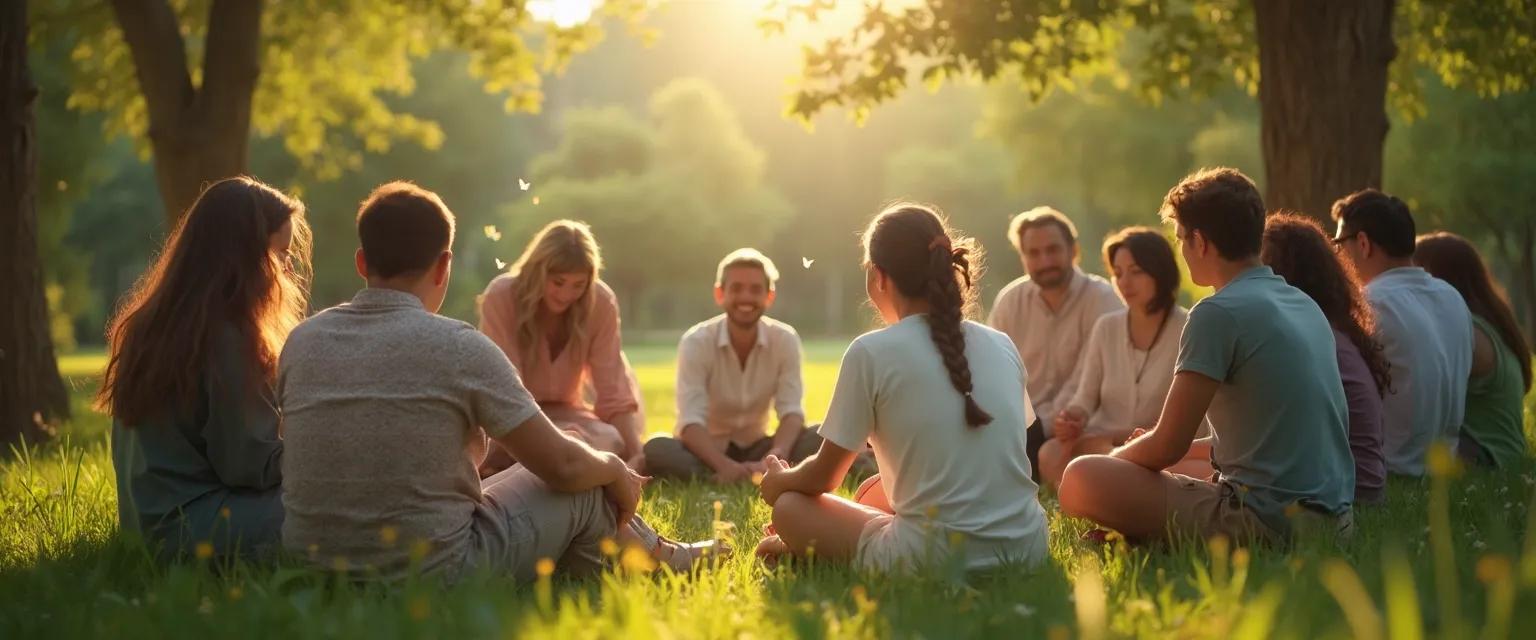 Diverse participants engaged in an innovative grief share program healing circle