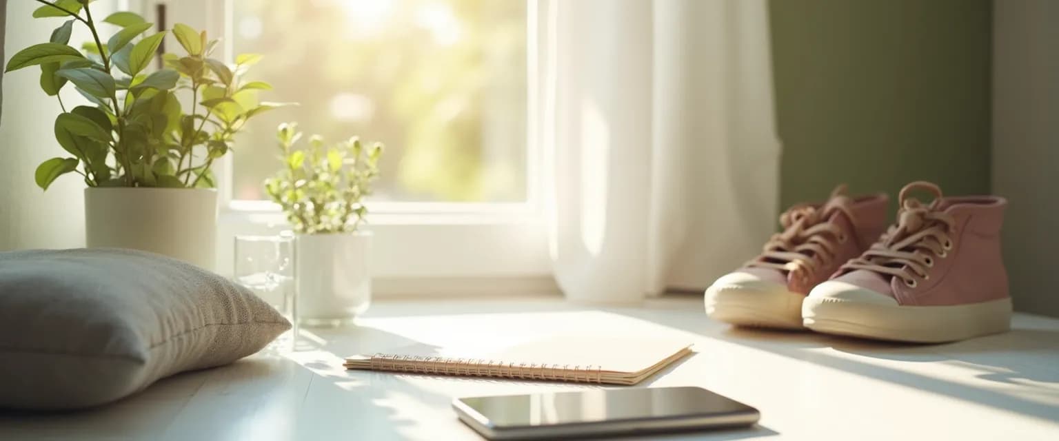 Woman practicing the art of happiness through quick daily habits