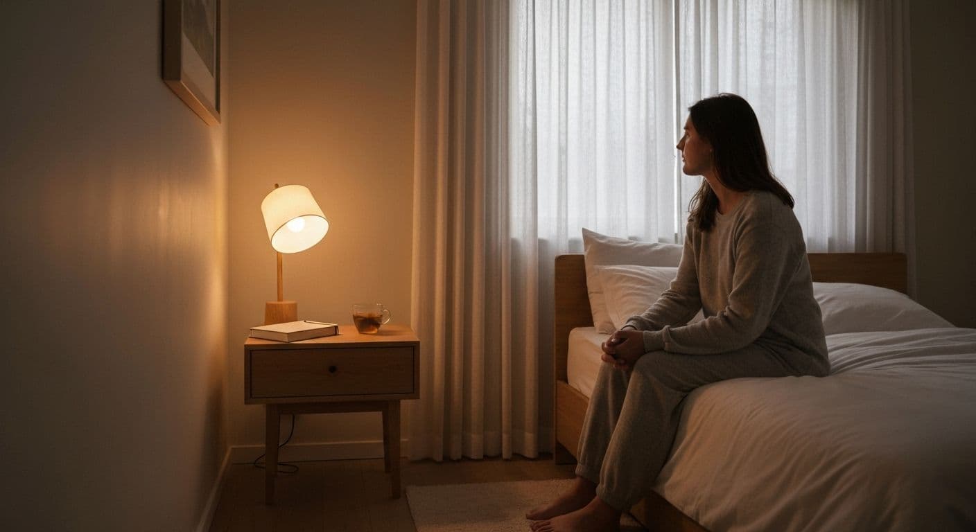 Person experiencing evening peace of mind using science-backed wind-down strategies instead of screen time