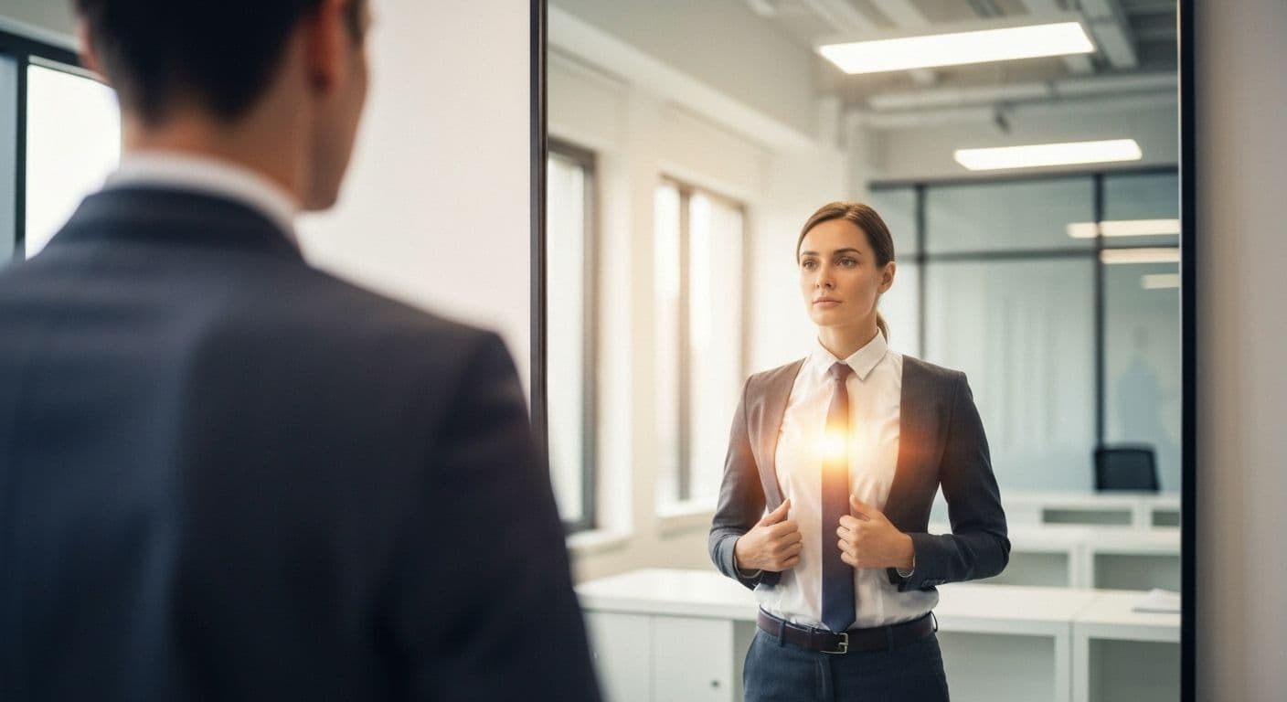 Professional reflecting on emotional patterns to increase self awareness for career success