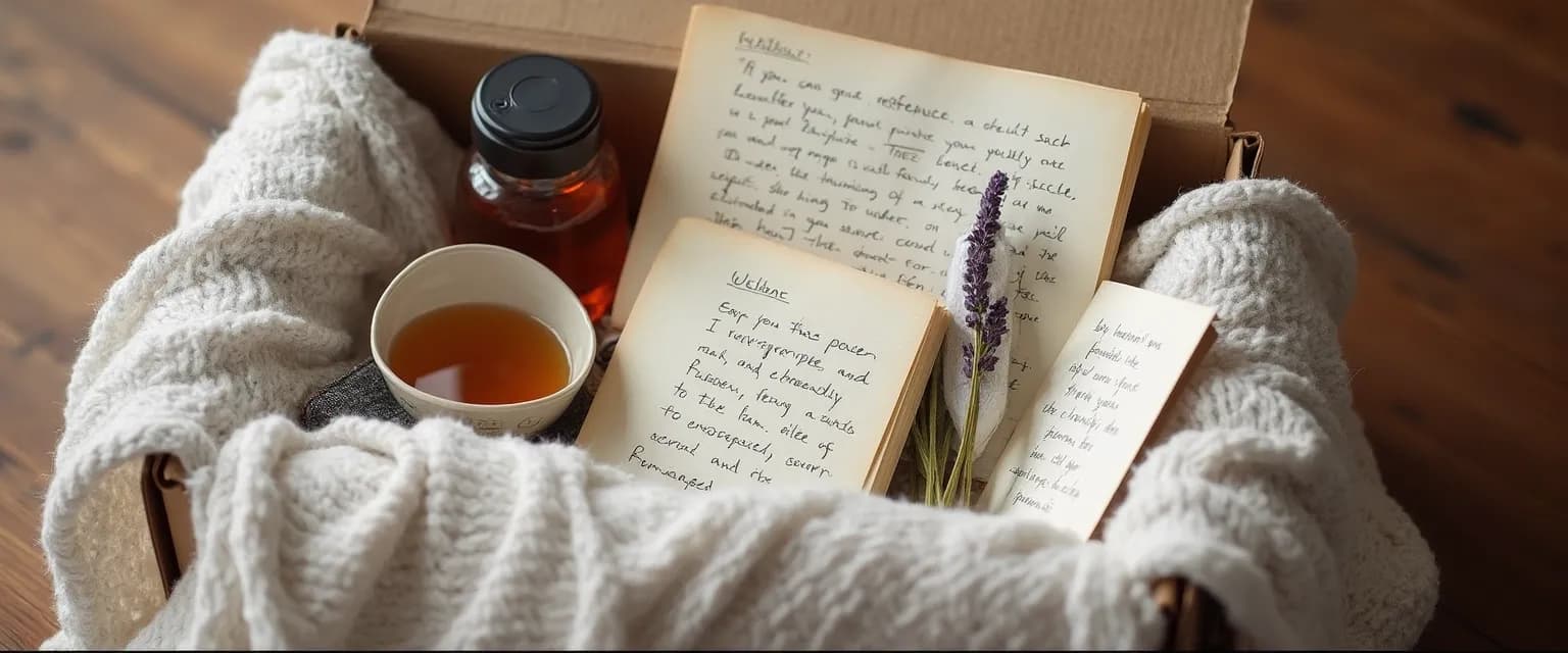 Thoughtful care package items to send a grieving friend for comfort and support