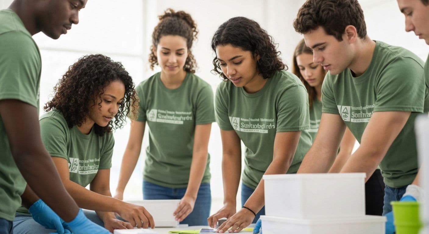 NSTP student practicing self awareness and self management techniques during community outreach activity