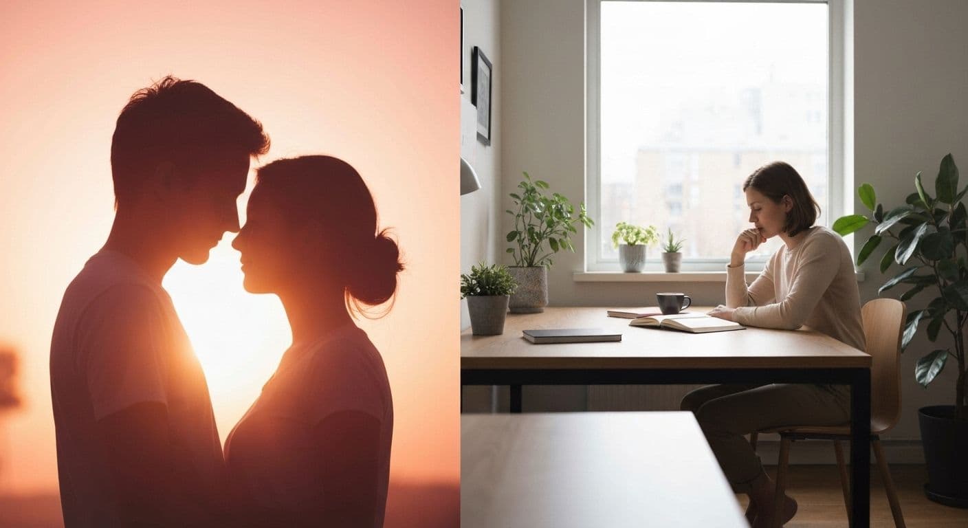 Woman practicing Esther Perel heartbreak reality testing framework to stop romanticizing her ex