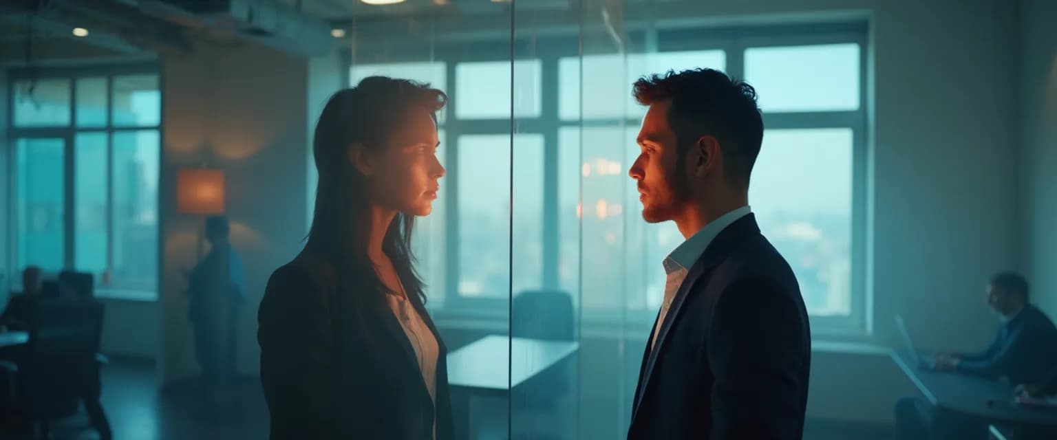 Professional using emotional intelligence self awareness self management skills in workplace meeting