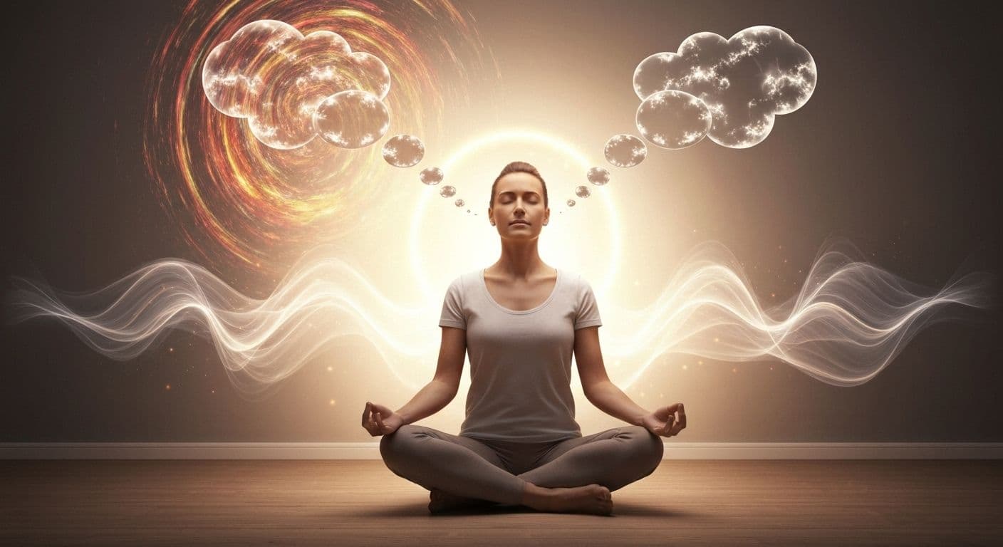 Person practicing mind meditation for improved emotional reactions and mental clarity