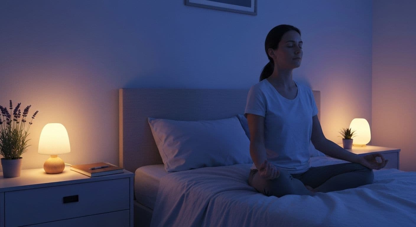 Person peacefully sleeping after using 10 minute guided meditation for sleep with optimized bedtime routine