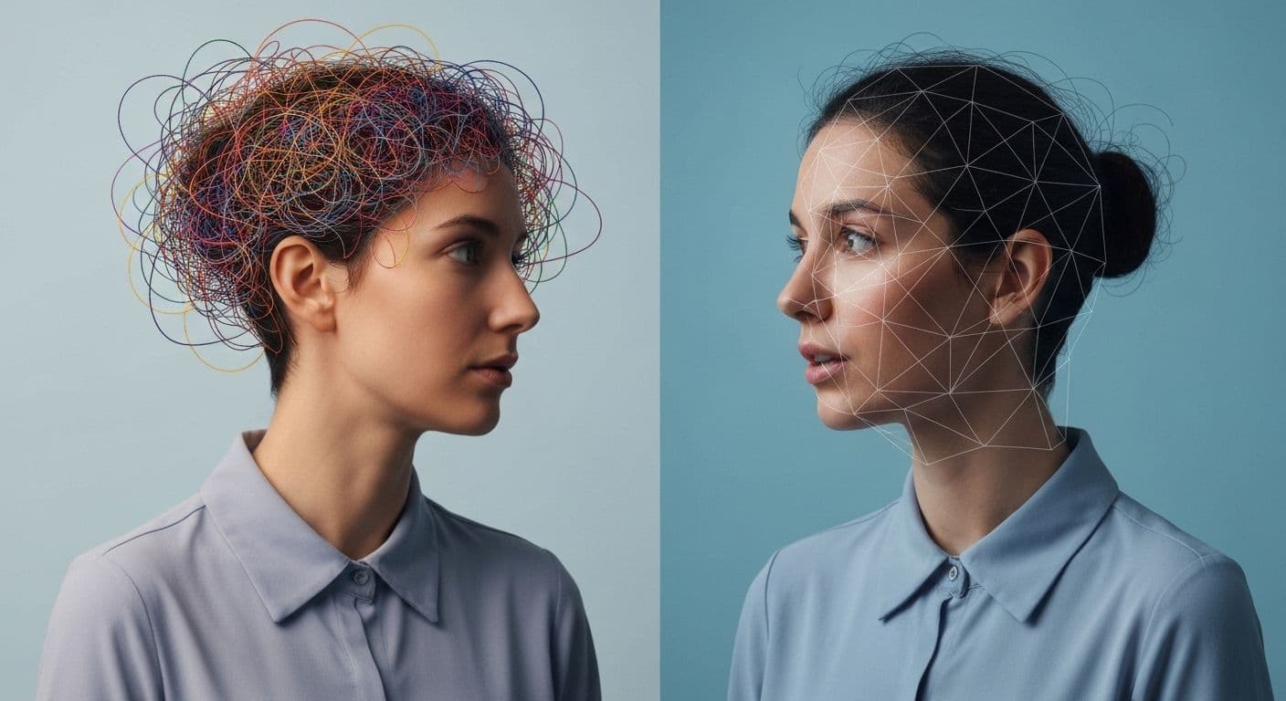 Person practicing self awareness interpersonal communication by recognizing patterns during conversation