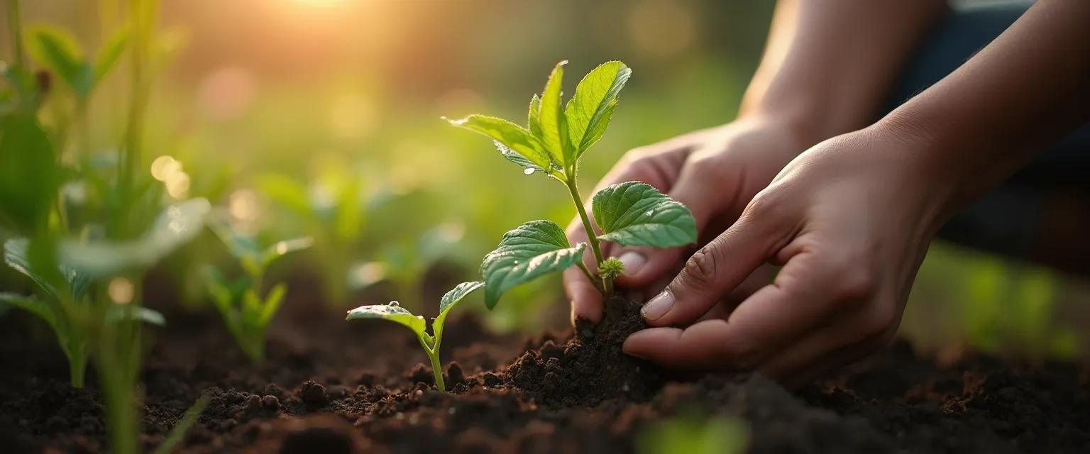 Person finding peace and healing from a breakup while tending to houseplants