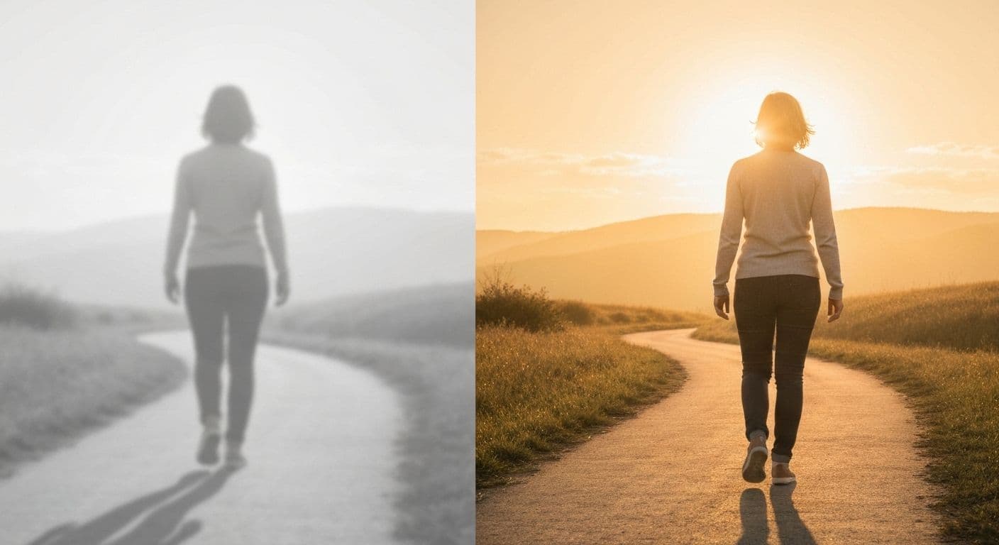 Person reflecting peacefully while finding love after heartbreak with renewed confidence and wisdom