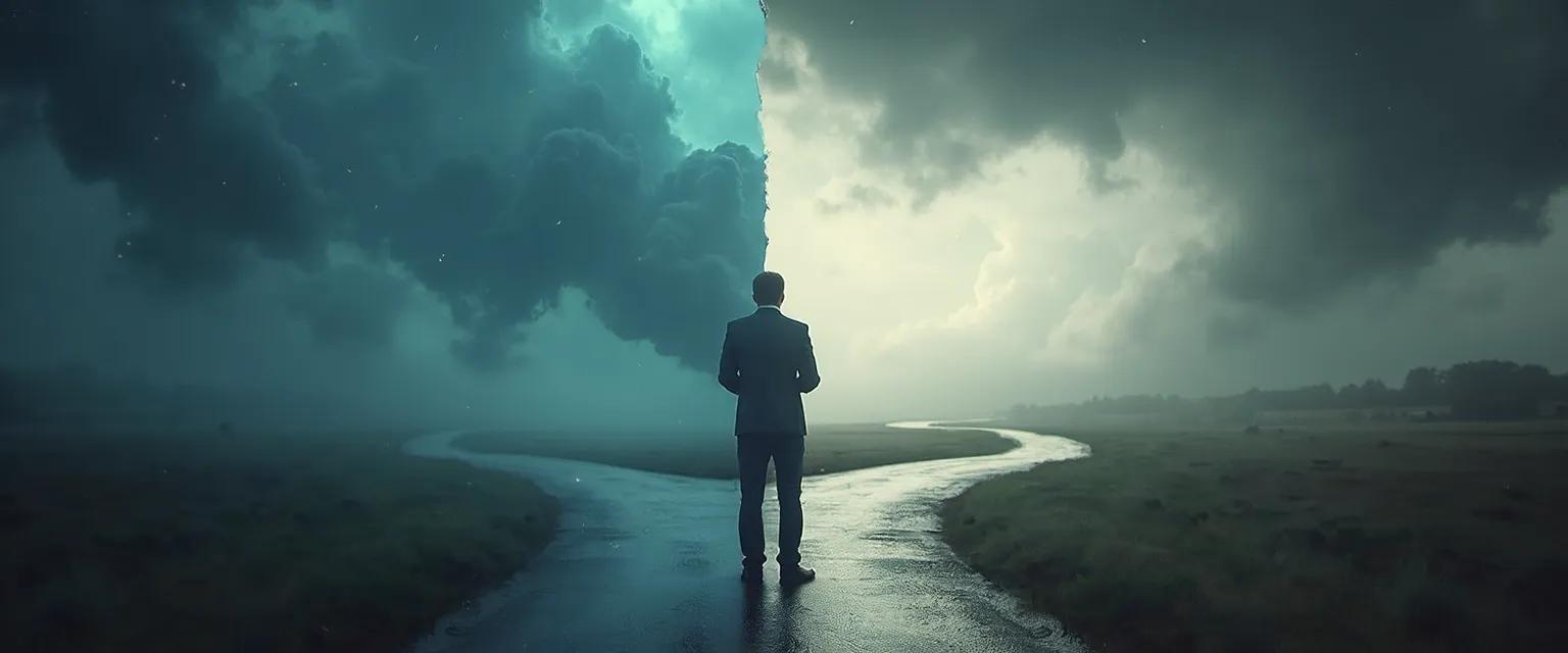 Professional using decision making and emotional intelligence strategies under pressure