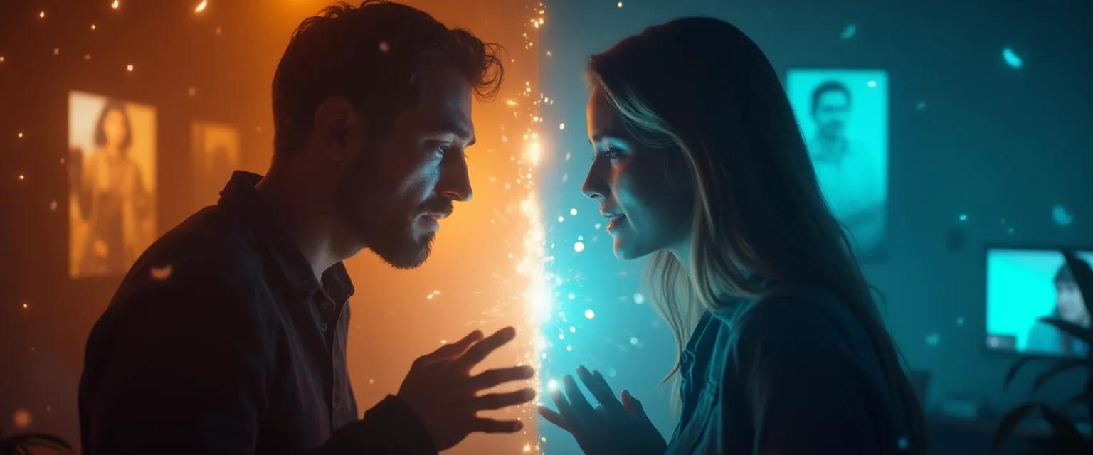 Person using digital devices while maintaining EQ emotional intelligence and human connection