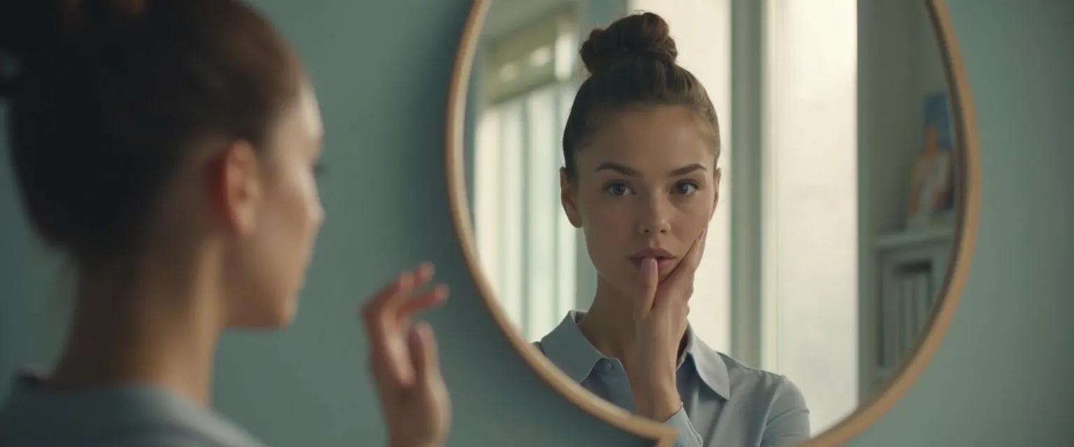 Professional using daily Mirror Moments to help self-awareness skills improve at work