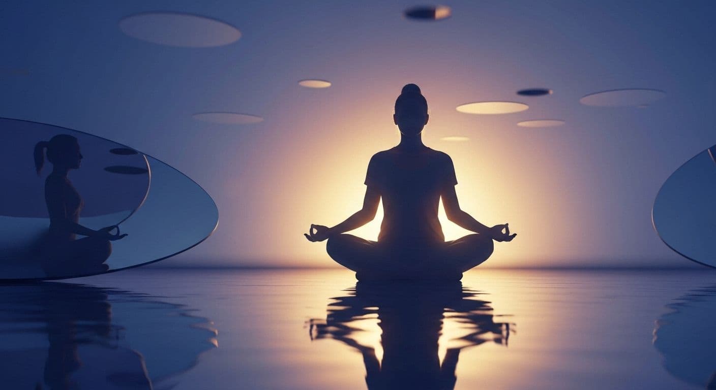 Person reflecting peacefully to explain the concept of self awareness through mindful observation