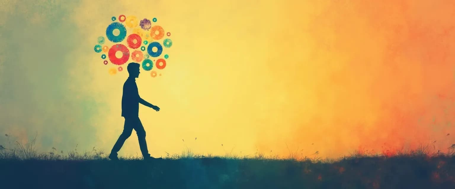 Person activating their mind to move with visualization techniques when motivation is low