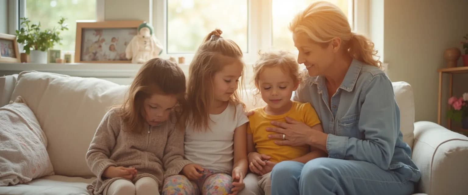 Parent comforting child - what to say when someone loved one dies