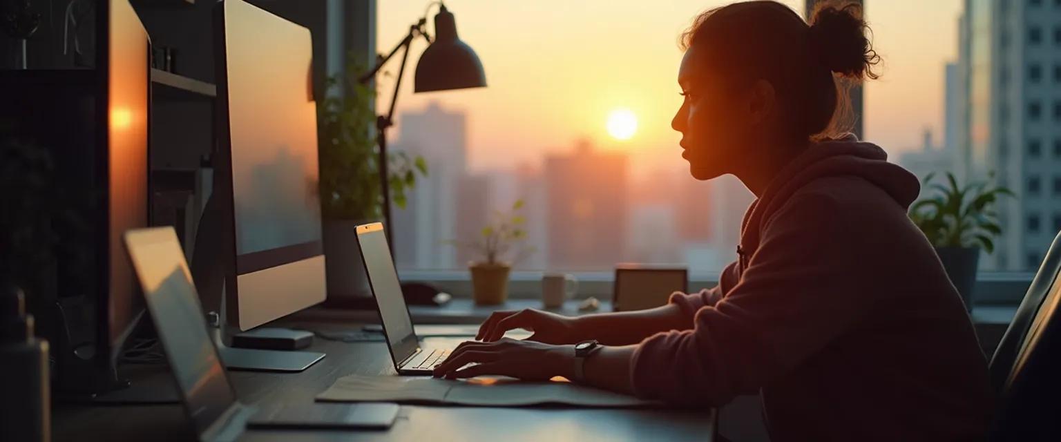 Person reclaiming digital identity after r breakups by changing passwords on laptop