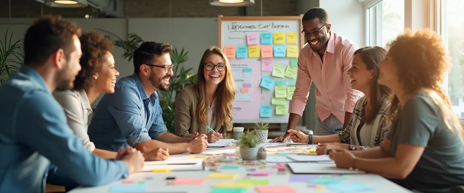 Team members engaging in The Happy Co committee activities to boost workplace morale