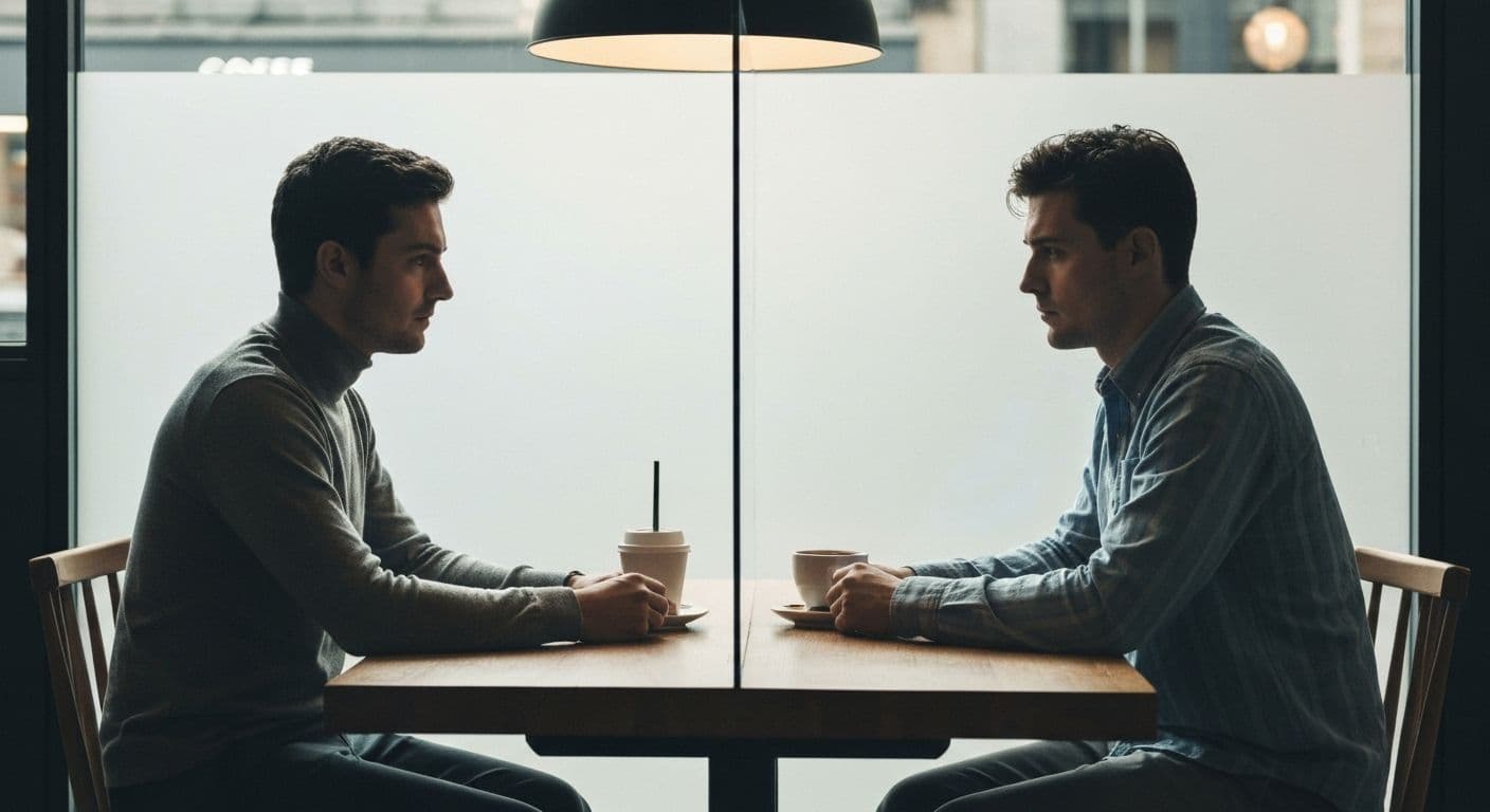 Person reflecting on self awareness communication gaps during meaningful conversation