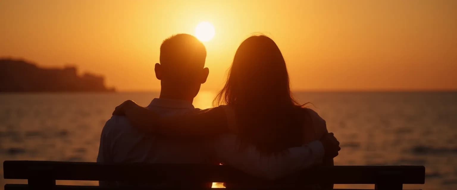 Person providing comforting presence to someone who has lost a loved one