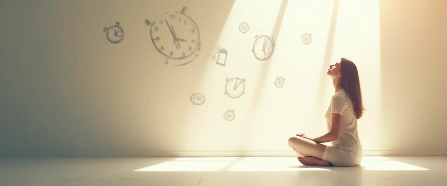 Person practicing mindfulness for beginners during everyday activities