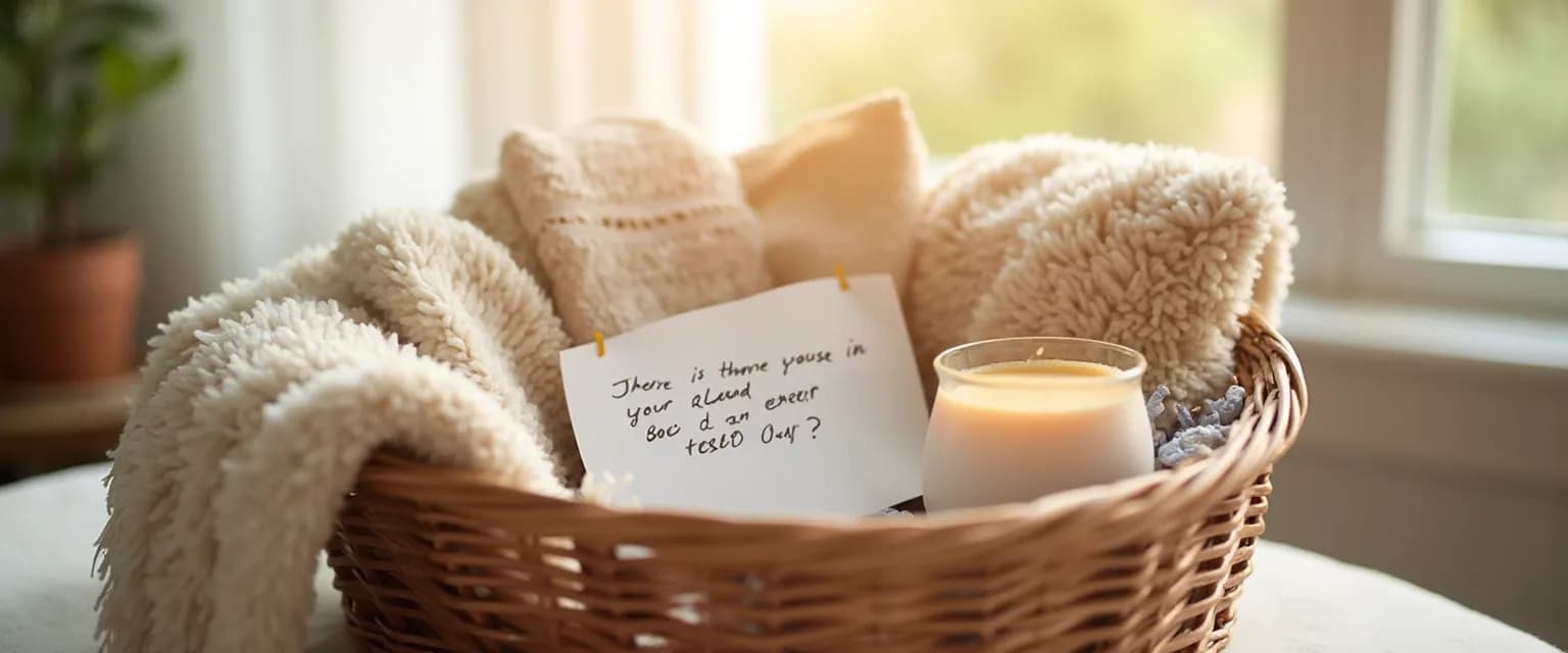 Thoughtful gift ideas for someone who is grieving including comfort items and memorial keepsakes